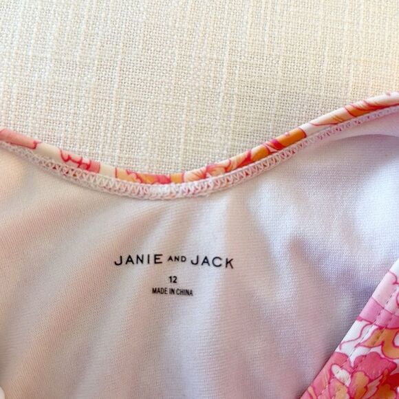 Janie and Jack Floral Ruffle Trim Swimsuit - Picture 11 of 11